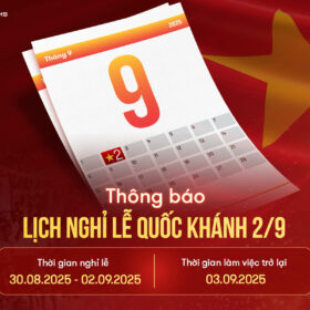 SoftDreams Thông Báo Nghỉ Lễ Quốc Khánh 2/9